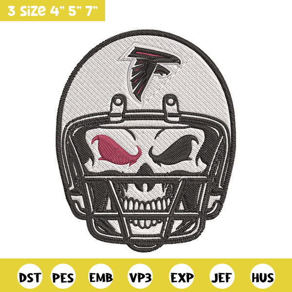 Atlanta Falcons Skull Helmet embroidery design, Falcons embroidery, NFL embroidery, sport embroidery, embroidery design. (2).jpg