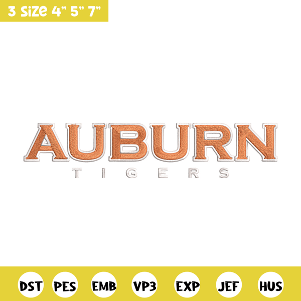 Auburn Tigers logo embroidery design, NCAA embroidery, Embroidery design, Logo sport embroidery, Sport embroidery.jpg