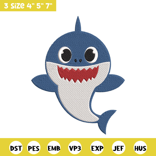 Baby Shark Embroidery Design, Shark Embroidery, Embroidery File, Embroidery design, Digital download..jpg