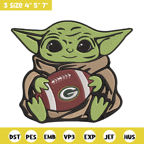 Baby Yoda Green Bay Packers embroidery design, Packers embroidery, NFL embroidery, sport embroidery, embroidery design..jpg