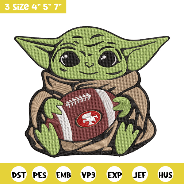 Baby Yoda San Francisco 49ers embroidery design, 49ers embroidery, NFL embroidery, sport embroidery, embroidery design..jpg