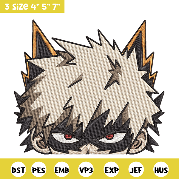 Bakugo Peeker Embroidery Design, Mha Embroidery, Embroidery File, Anime Embroidery, Anime shirt, Digital download.jpg