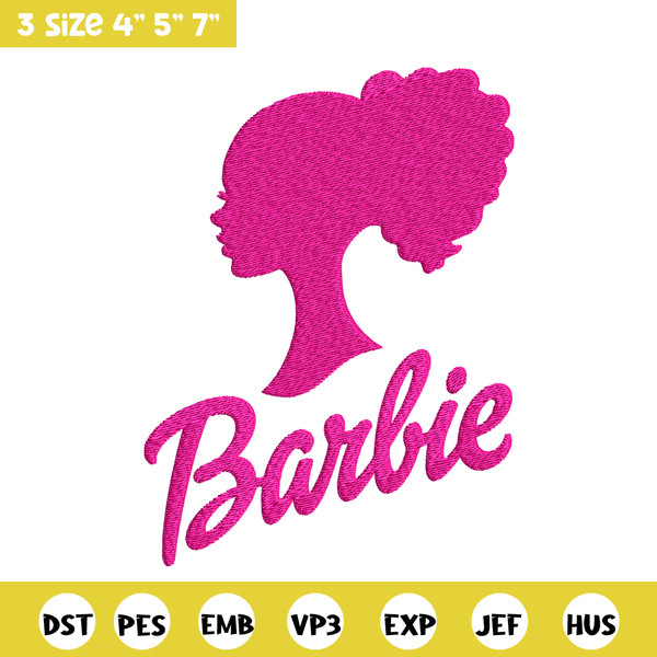 Barbie logo and her Embroidery, Barbie logo Embroidery, logo design, Embroidery File, logo shirt, Digital download..jpg