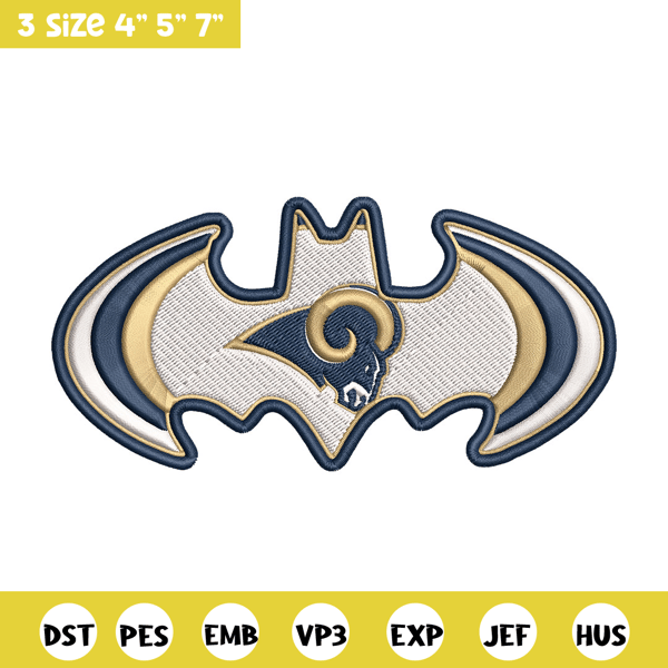 Batman Symbol Los Angeles Rams embroidery design, Rams embroidery, NFL embroidery, sport embroidery, embroidery design..jpg