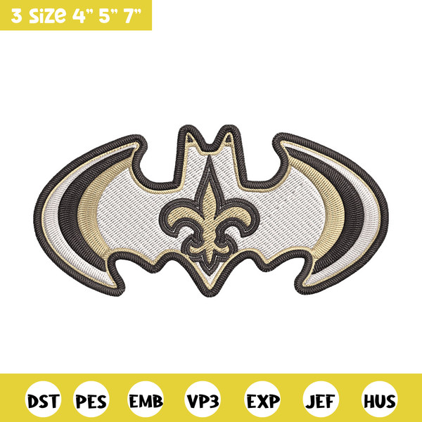 Batman Symbol New Orleans Saints embroidery design, New Orleans Saints embroidery, NFL embroidery, sport embroidery..jpg