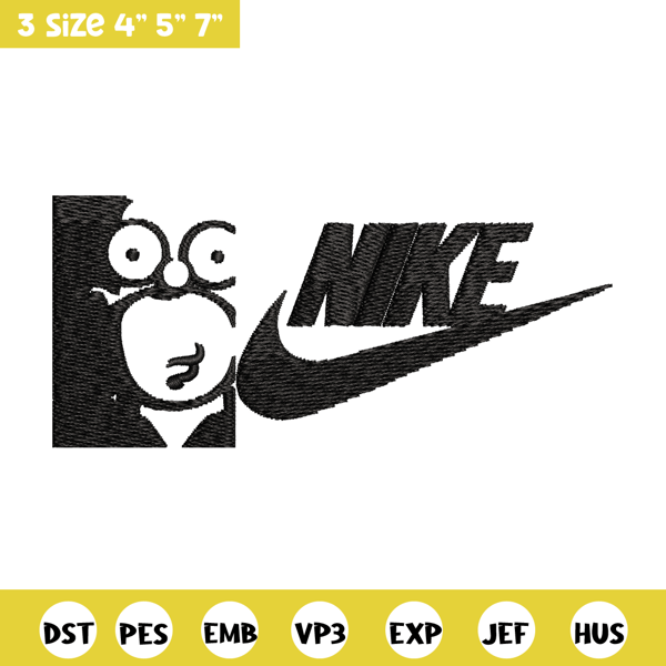 Homer Simpson Nike Embroidery design, Homer Simpson Embroidery, Nike design, Embroidery file, Instant download..jpg