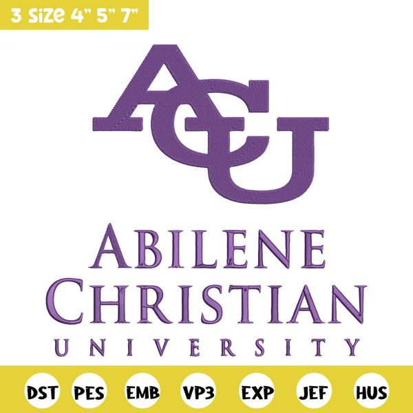 Abilene Christian logo embroidery design, NCAA embroidery, Sport embroidery, Embroidery design, Logo sport embroidery.jpg