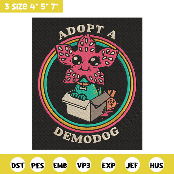 Adpot a demodog Embroidery Design, Demodog Embroidery, Embroidery File, Anime Embroidery, Anime shirt, Digital download.jpg