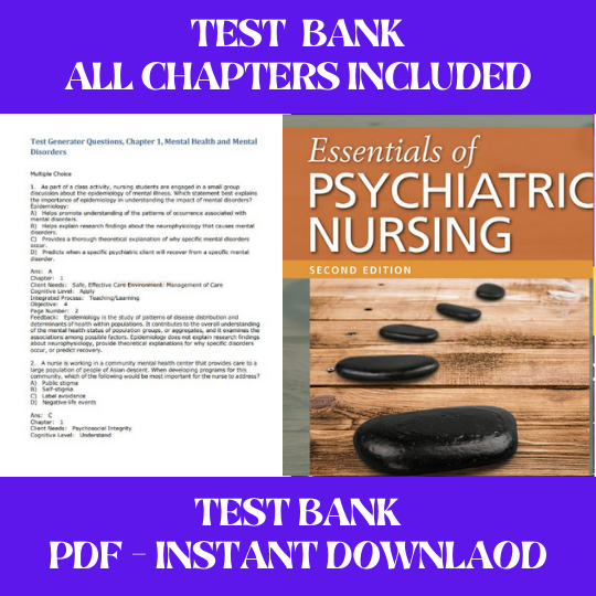 Essentials of Psychiatric Nursing 2nd Edition by Mary Ann Boyd Test Bank  All Chapters Included (2).png