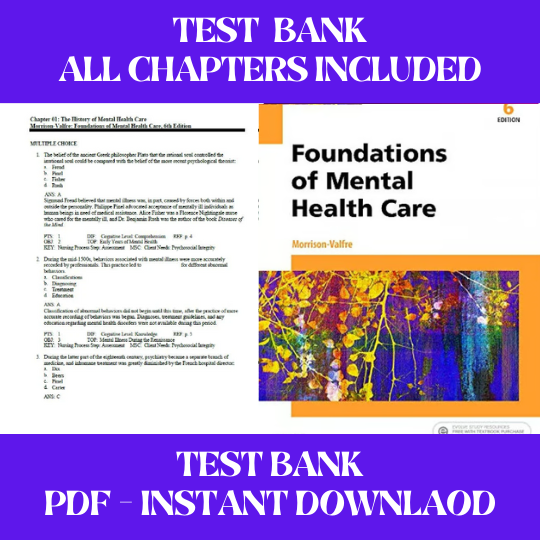 Foundations of Mental Health Care 6th Edition by Michelle Morrison-Valfre Test Bank  All Chapters Included (2).png