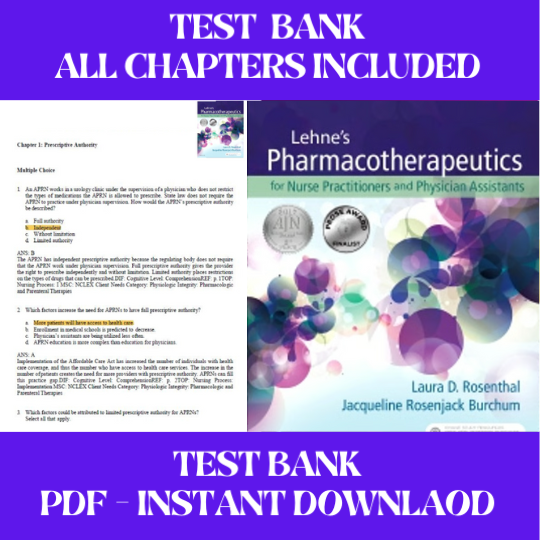 Test Bank Lehne's Pharmacotherapeutics for Advanced Practice Providers 1st Edition by Lau.png