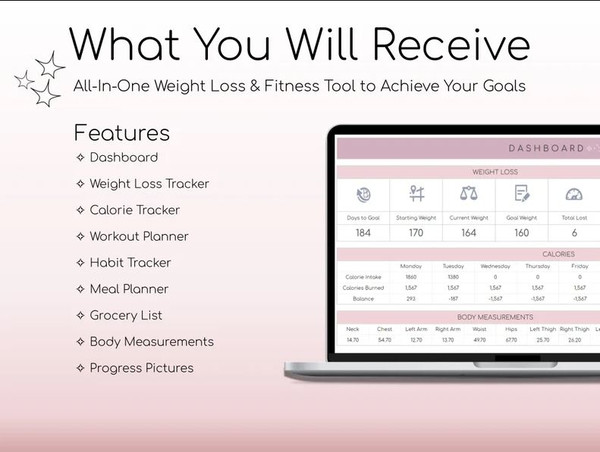 Weight Loss  Fitness Tracker  Google Sheets Calorie Tracker  Meal Planner  Habit Tracker  Digital Workout Planner (3).JPG