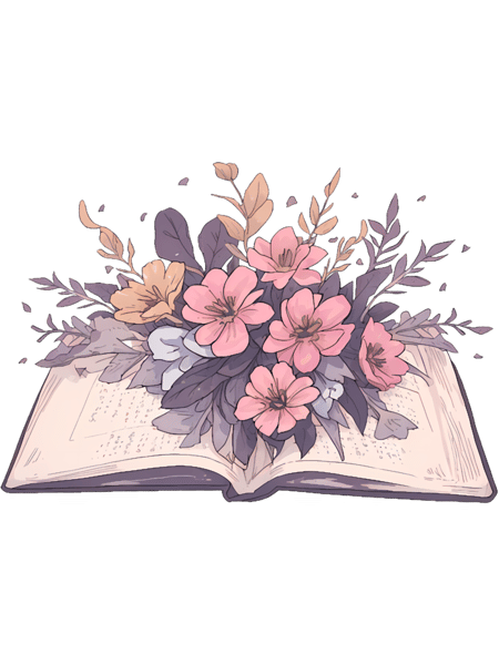 Flowers Growing Out Of Book.png