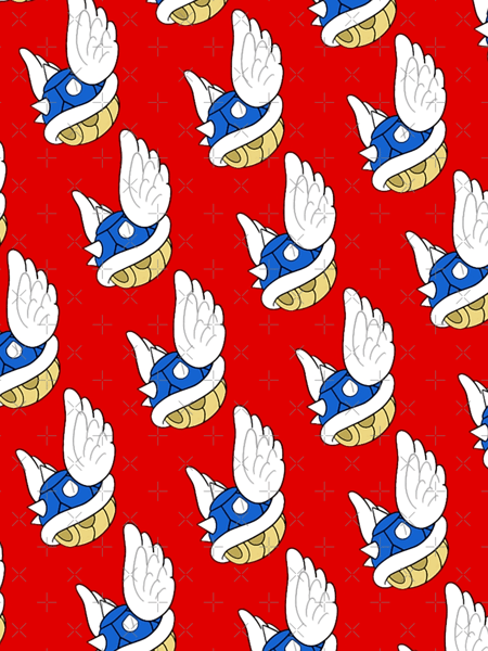 Blue Shell Red Pattern Graphic .png