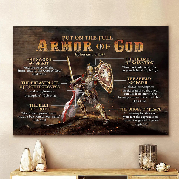 Warrior Of God Put On The Full Armor Of God Canvas Art - Bible Verse Wall Art.jpg