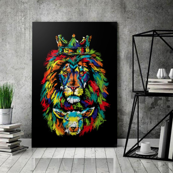 Lion And Lamb Canvas Prints.jpg