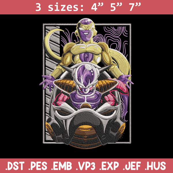 Frieza form Embroidery Design, Dragonball Embroidery,Embroidery File, Anime Embroidery, Anime shirt, Digital download.jpg