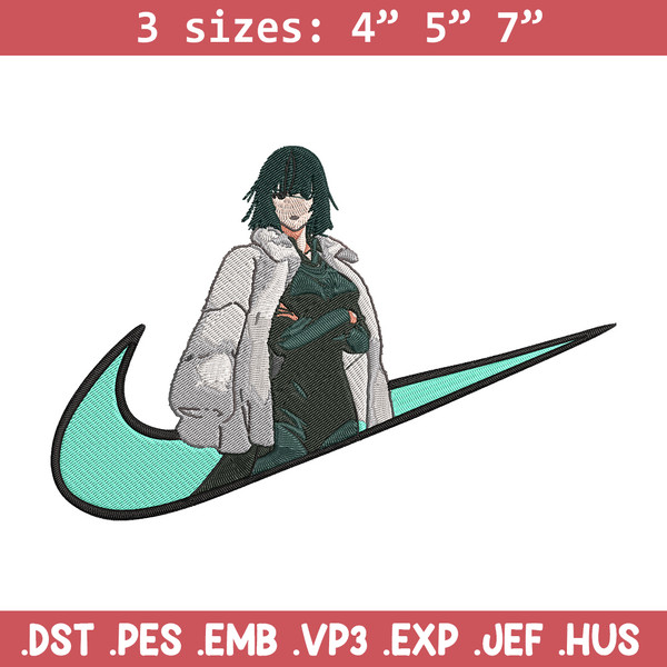 Fubuki nike Embroidery Design,One punch man Embroidery, Embroidery File, Nike Embroidery,Anime shirt,Digital download.jpg