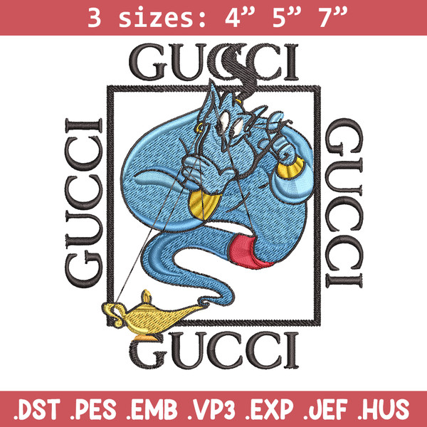 Genie gucci Embroidery design, Genie gucci  Embroidery, cartoon design, Embroidery File, gucci logo, Instant download..jpg