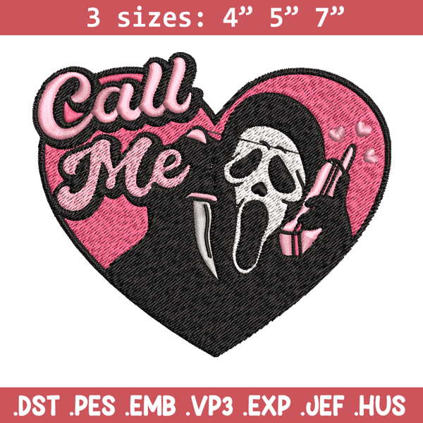 Ghostface Scream Embroidery design, Horror Embroidery, Embroidery File, logo design, logo shirt, Digital download..jpg