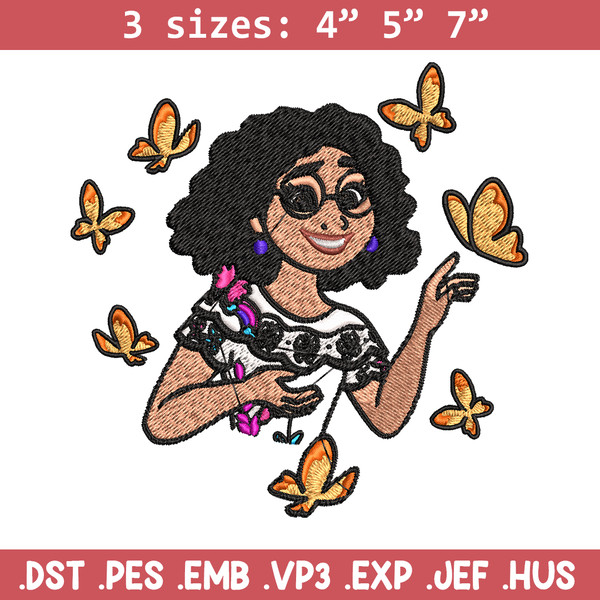 Girl with butterfly cartoon Embroidery design, Cartoon Embroidery, cartoon design, Embroidery File, Instant download..jpg