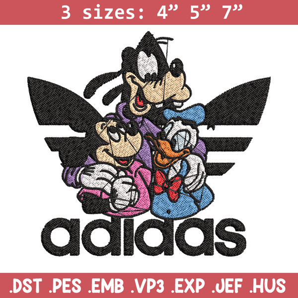 Goofy friends Embroidery Design, Adidas Embroidery, Brand Embroidery, Embroidery File,Logo shirt,Digital download.jpg