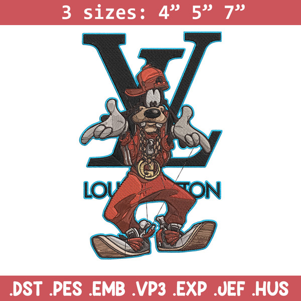 Goofy x LV Embroidery Design, LV Embroidery, Embroidery File, Anime Embroidery, Anime shirt, Digital download..jpg