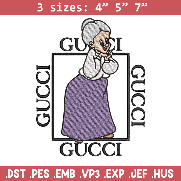 Granny Gucci Embroidery design, Granny Gucci Embroidery, cartoon design, Embroidery File, Gucci logo, Digital download..jpg