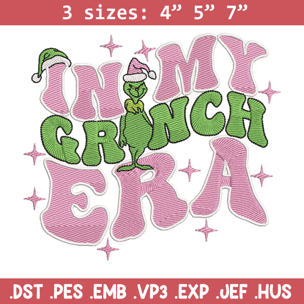 Grinch era embroidery design, Grinch embroidery, Chrismas design, Embroidery shirt, Embroidery file, Digital download..jpg