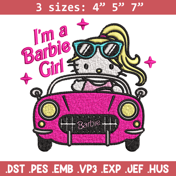 I'm a barbie girl Embroidery design, Barbie logo Embroidery, logo design, Embroidery File, logo shirt, Digital download..jpg