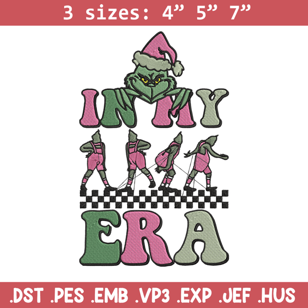 In my era Embroidery Design, Grinch Embroidery, Embroidery File, Chrismas Embroidery, Anime shirt, Digital download.jpg