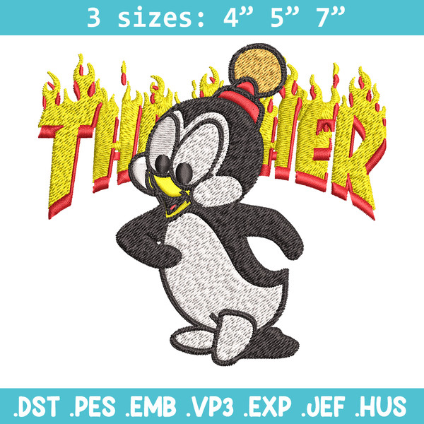 Chilly Willy Thrasher Embroidery design, Chilly Willy Embroidery, cartoon design, Embroidery File, Digital download..jpg