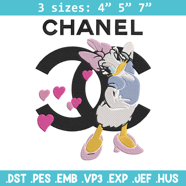 Daisy duck x chanel Embroidery Design, Chanel Embroidery, Embroidery File, Anime Embroidery,Anime shirt,Digital download.jpg