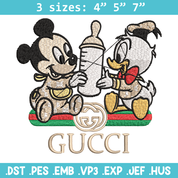 Mickey duck baby Embroidery Design, Gucci Embroidery, Embroidery File, Logo shirt, Sport Embroidery, Digital download..jpg