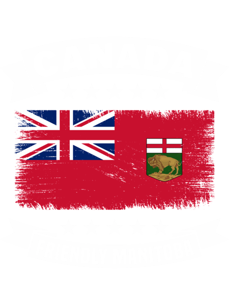 Canada Friendly Manitoba Flag - Vintage  .png