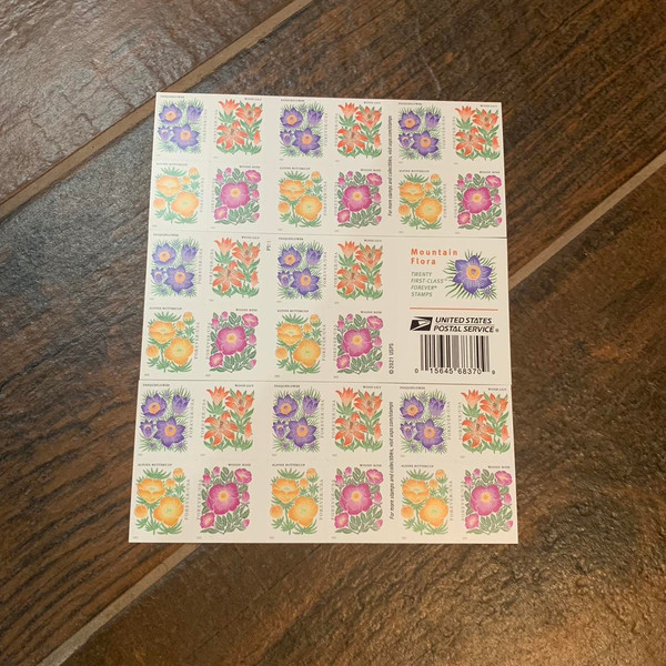 Mountain Flora (U.S. 2022) Forever Stamps 100 pcs