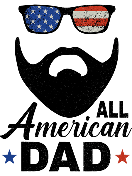 All American Dad 4th Of July Bearded Dad Beard Fathers day.png