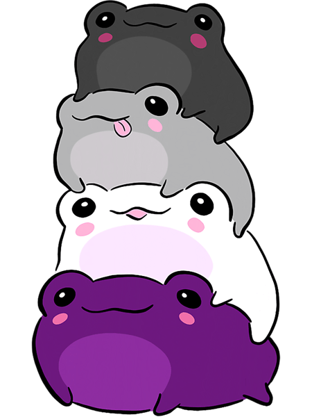 Asexual Flag Color Frog Subtle Queer Pride LGBTQ Aesthetic.png