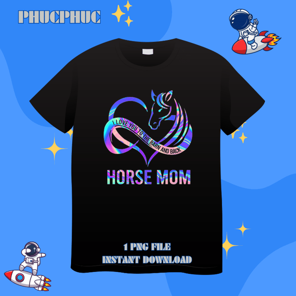 Horse Mom I love you to the barn and back cowgirl riding tee.png