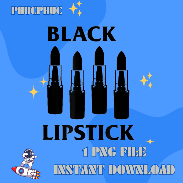Black Lipstick Goth Punk T-Shirt.png