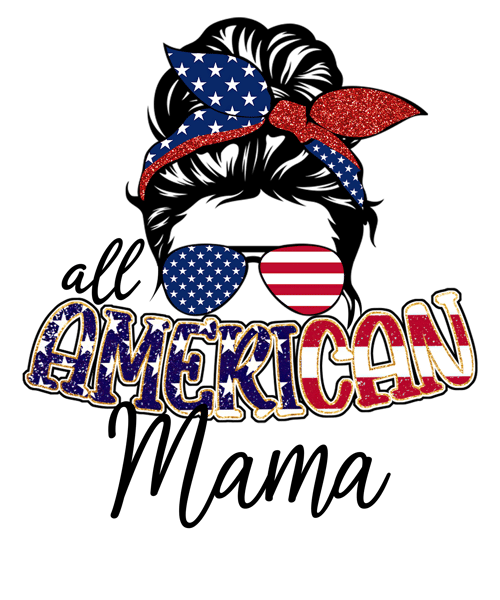 All American Mama Shirt .png