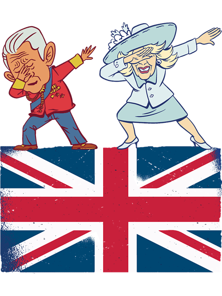 British King III Dabbing Charles Camilla British Flag.png