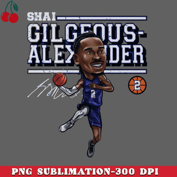 CL2612238815-Shai GilgeousAlexander Oklahoma City Cartoon PNG Download.jpg