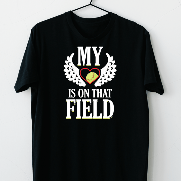 Softball Pitcher Hitter Catcher My Heart is on that FieldFunnyMom s Lover Gifts ForPlayerssport Softball.png