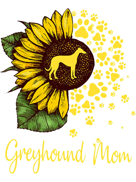 Dog Grayhound Womens Sunflower Greyhound Mom Dog Lover.png