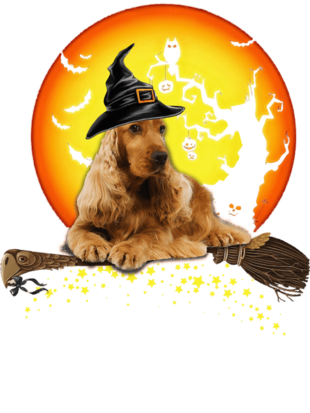 Dog Cocker Spaniel Baby Halloween Dog Lovers 684 paw.png