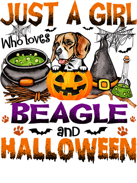 Beagle Just A Girl Who Loves Beagle And Halloween 80 Dog Lover.png