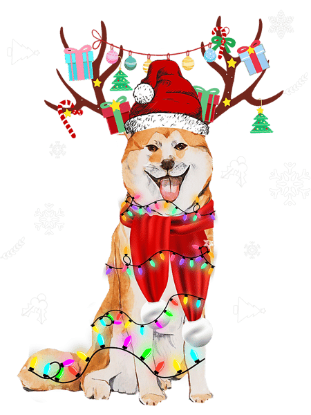 Dog Akita Womens Akita Tree Christmas Lights Xmas.png