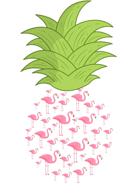 Flamingo Pineapple Pink Bird Tropical Summer.png