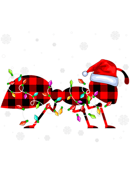 Merry Christmas Ant Animals Plaid Christmas Pajama.png
